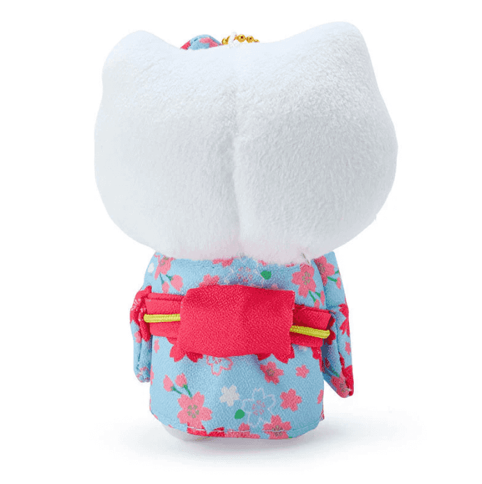 Thumbnail of Sanrio Hello Kitty Sakura Blue Kimono Design Plush Keychain - Hello Kitty (Blue)