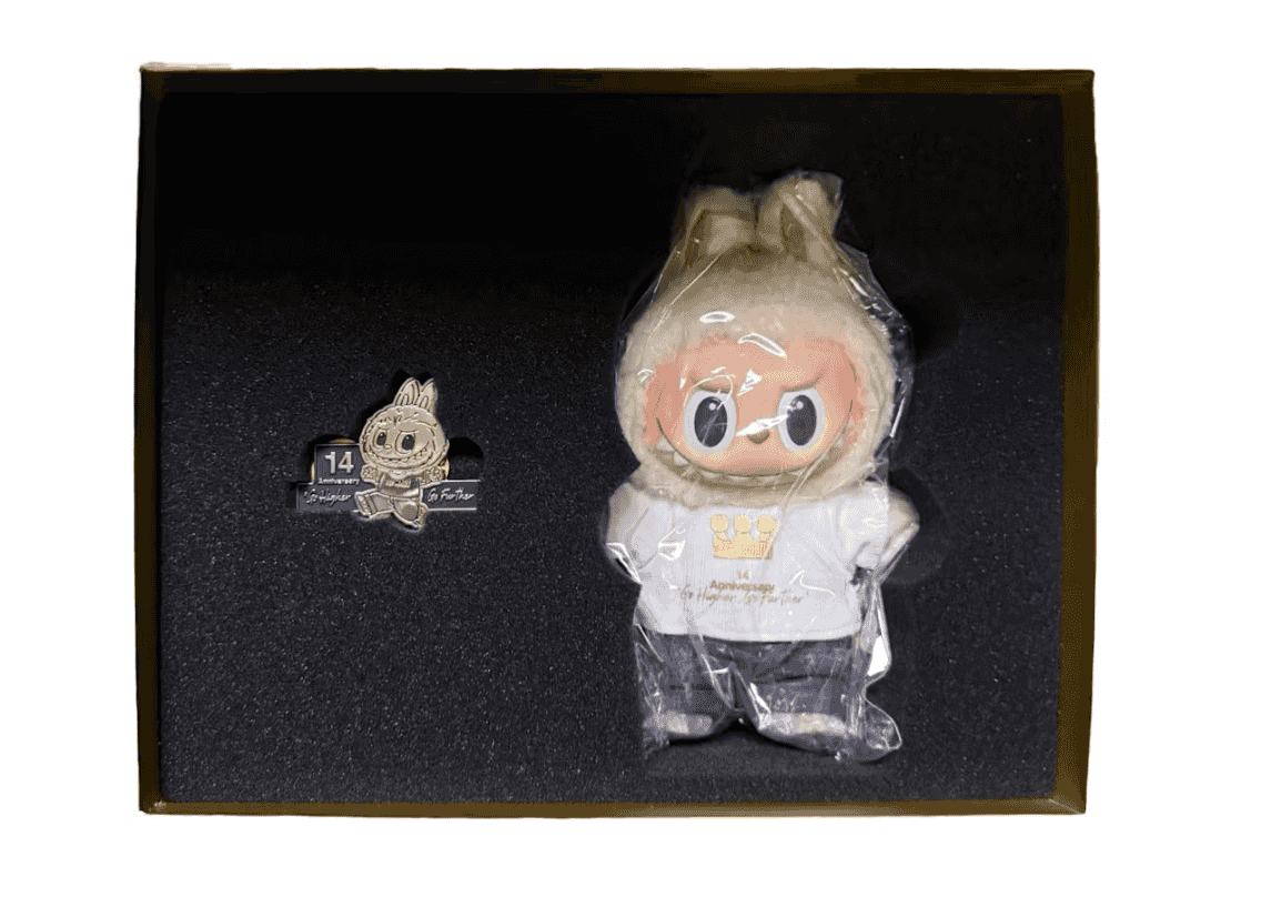 Pop Mart 14th Anniversary Labubu Vinyl Face Figure Sealed Gift Box