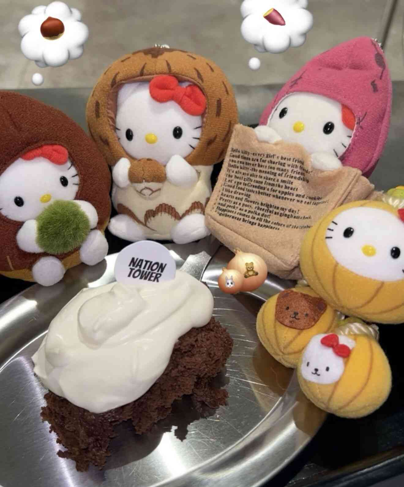Thumbnail of Vintage Sanrio Hello Kitty Chestnut Plush Charm