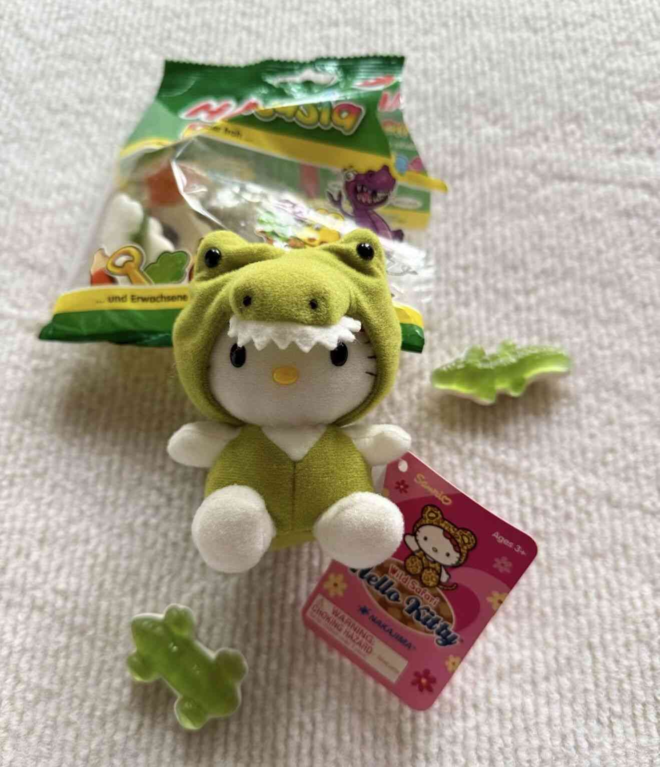 Vintage Sanrio Hello Kitty Dinosaur Mascot Charm