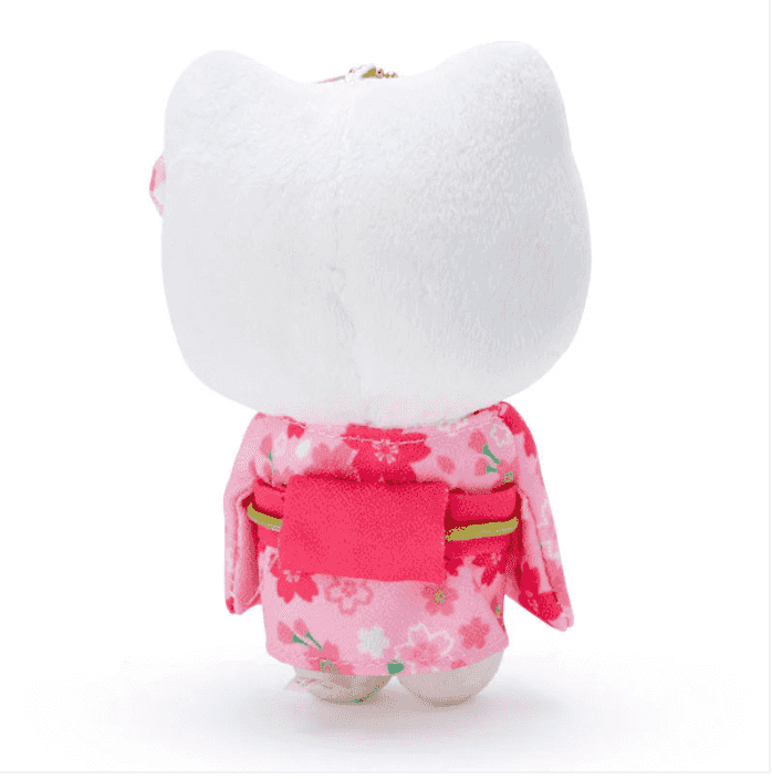 Thumbnail of Sanrio Hello Kitty Sakura Pink Kimono Design Plush Keychain 